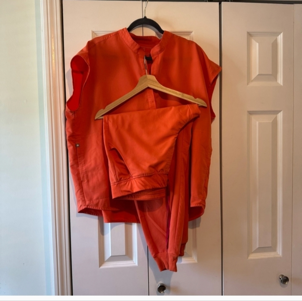 Figs Vibrant Orange Technical Collection Shirt